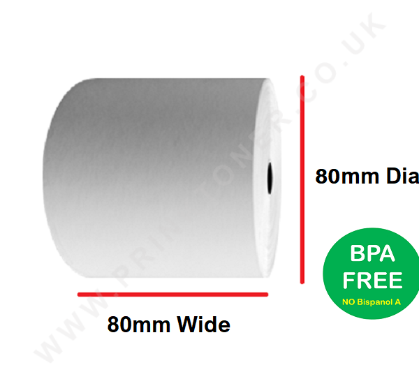 Till rolls Card machine rolls Packaging tape Prinktoner