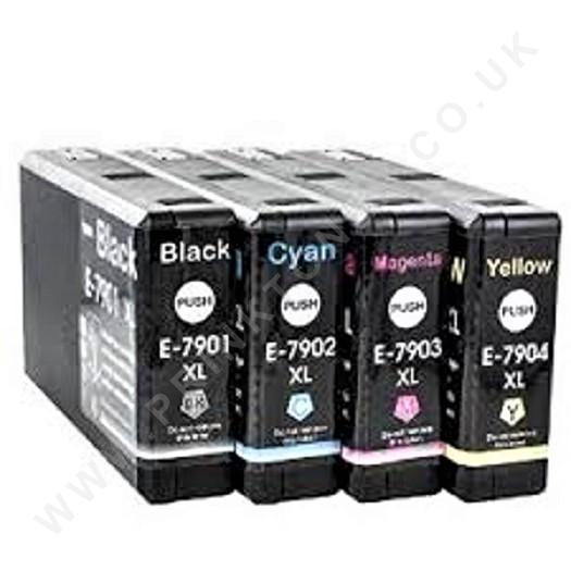 Cartouches D’encre Nalifystic T79XL – Lot 4 Cartouches Compatibles Epson Workforce WF-4600, WF-5100, WF-5600 (Noir, Magenta, Jaune, Cyan)