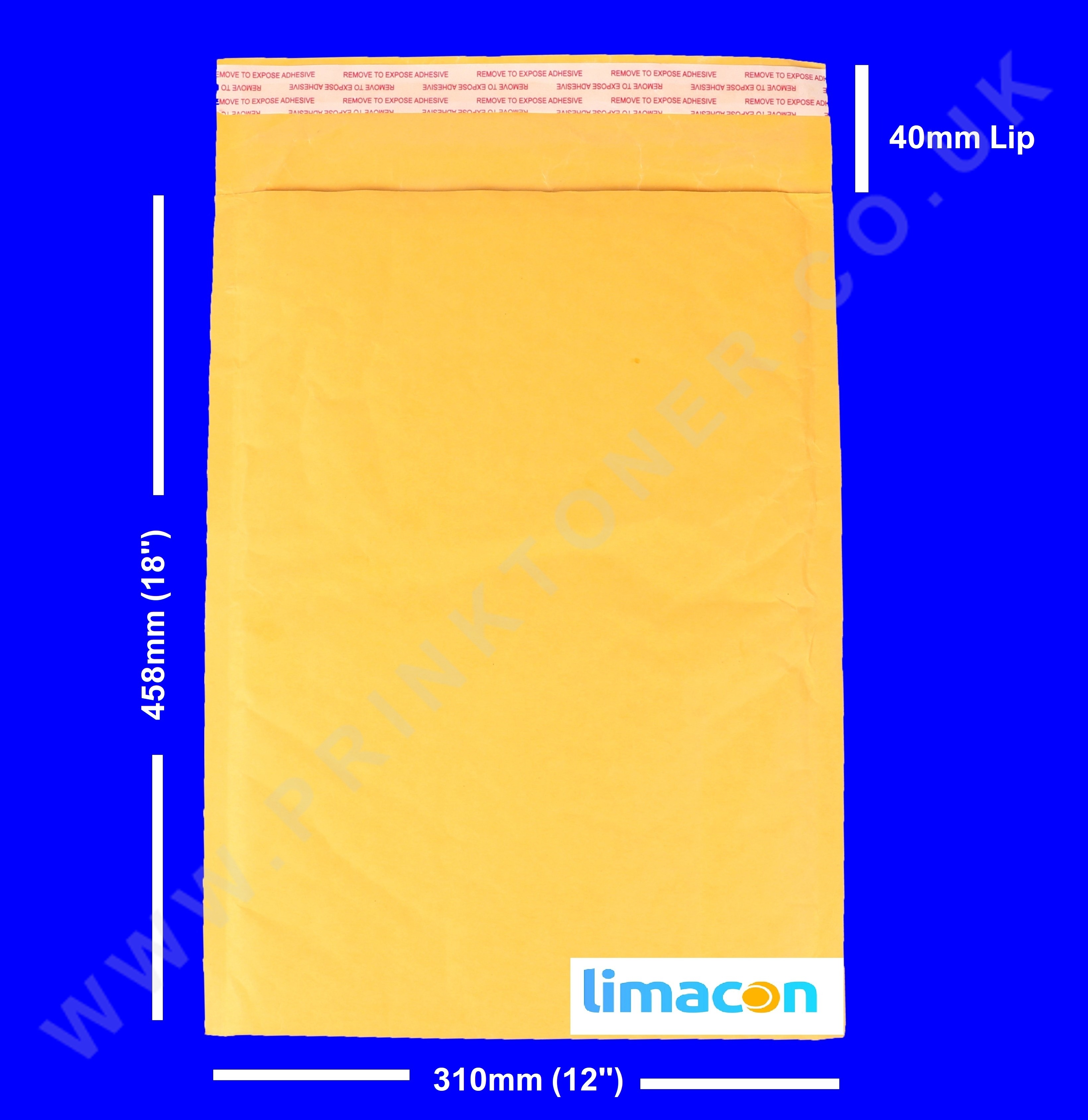 Padded Envelopes 310 x 458mm (12" x 18") Bubble Mailer Prinktoner Ltd