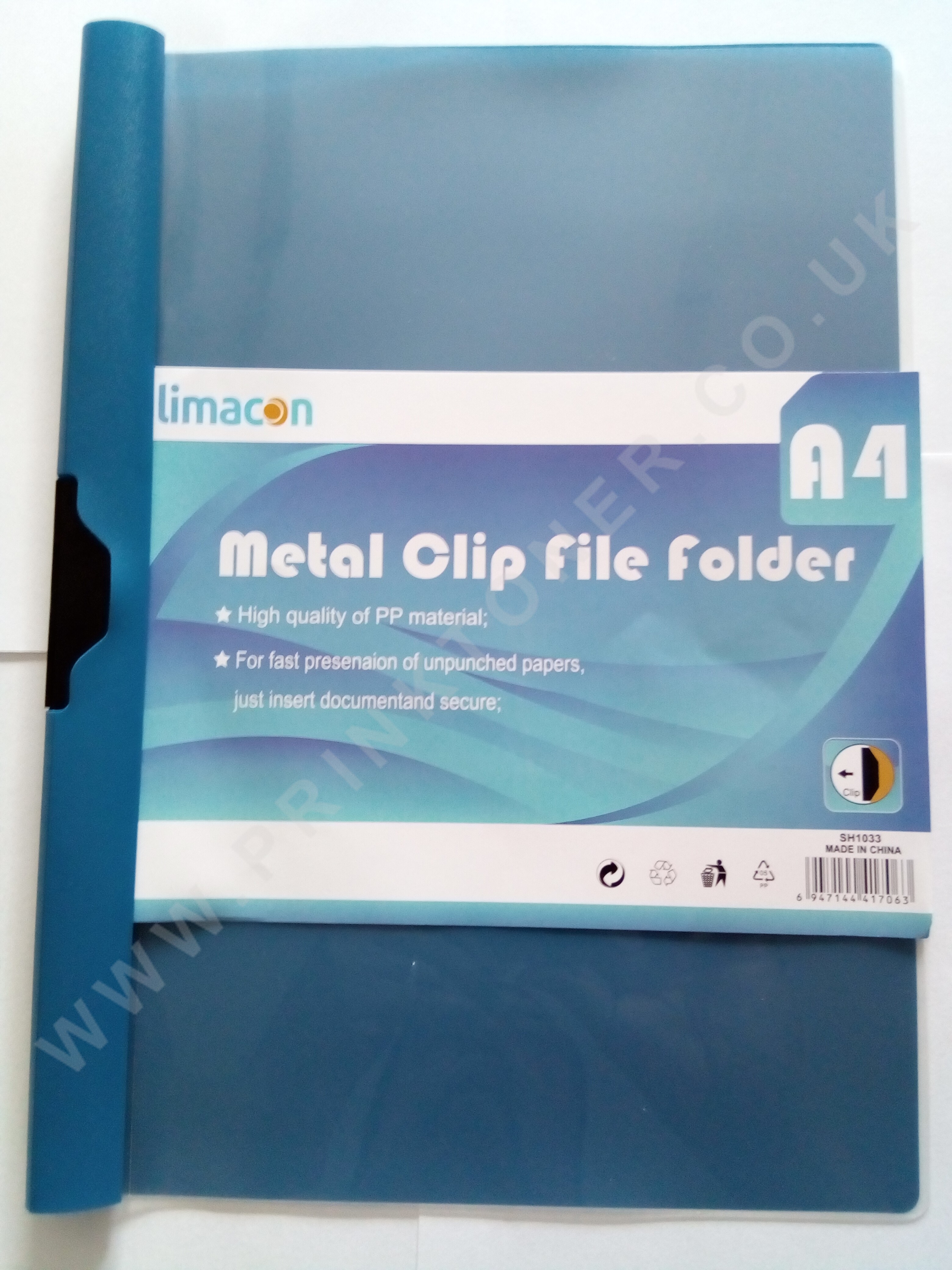 A4 Metal Clip File Folder Presentation Folders Blue Colour Prinktoner Ltd