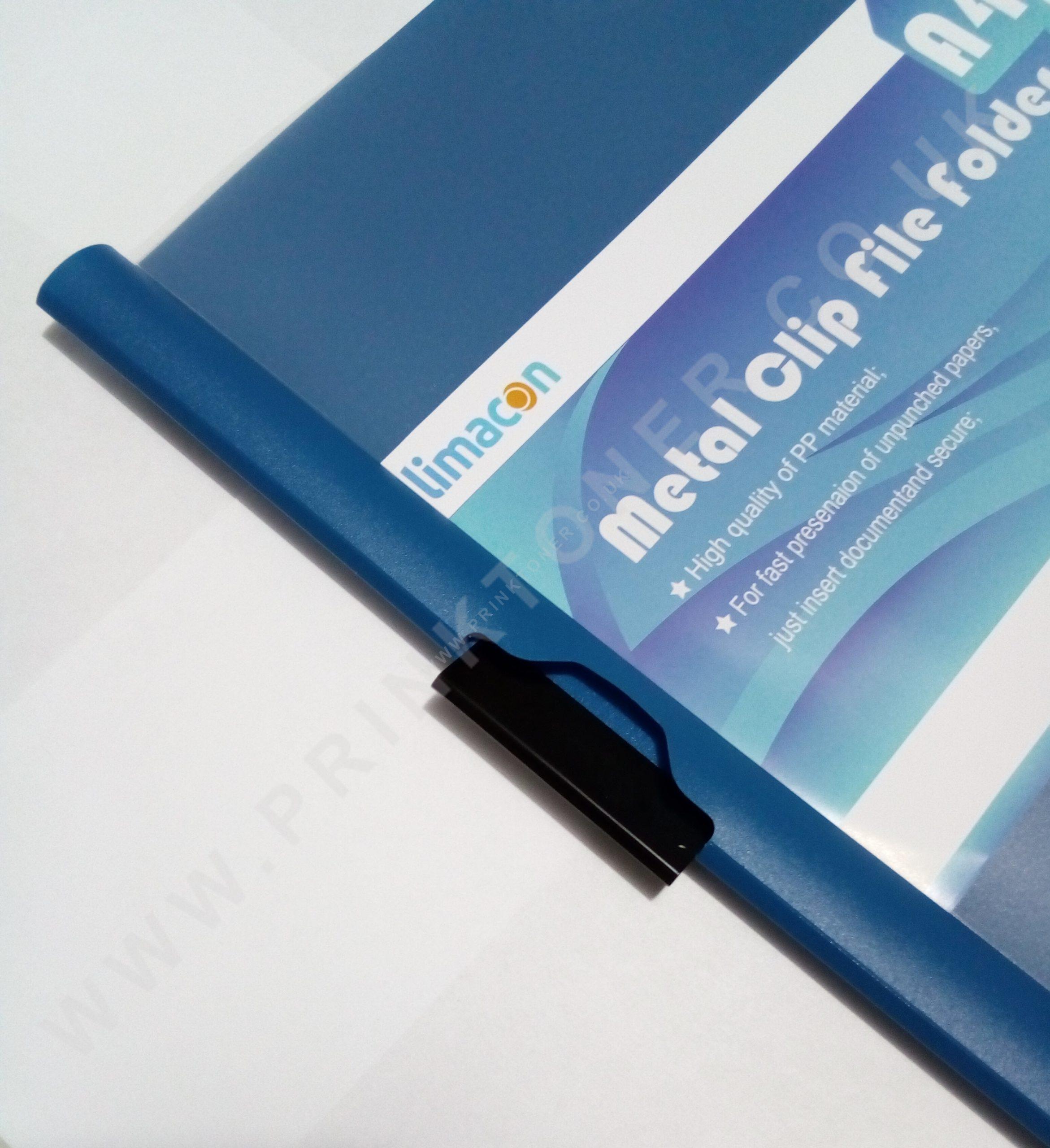 A4 Metal Clip File Folder Presentation Folders Blue Colour Prinktoner Ltd