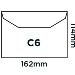 C6 Envelopes White