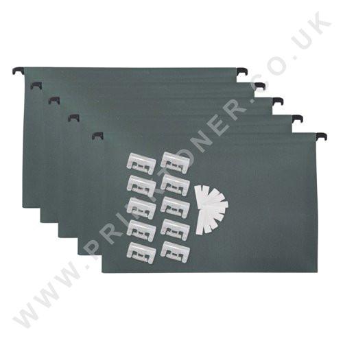 Foolscap Suspension File Manilla Green (Pack of 20) - Prinktoner Ltd