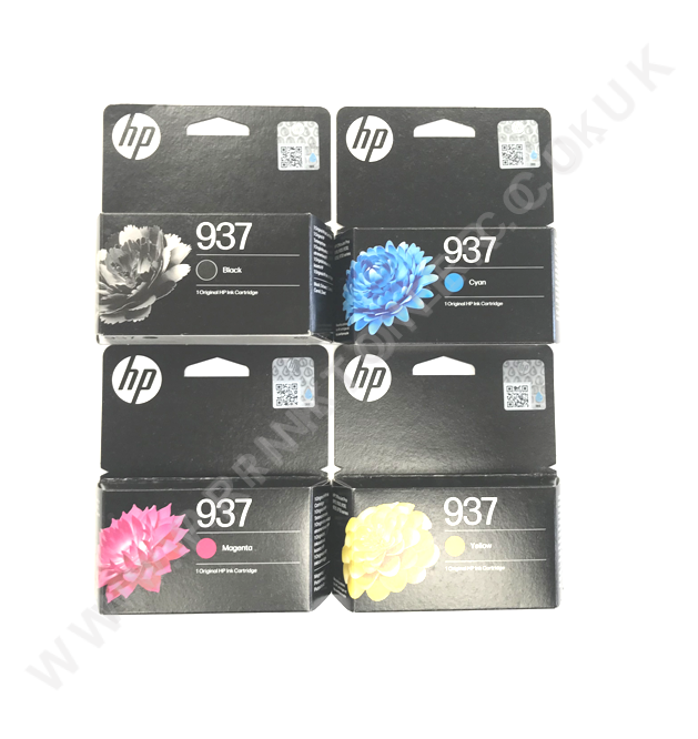 HP 937 CMYK Original Ink Cartridge (Full Set of 4) - Prinktoner Ltd