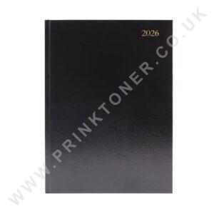 A5 Desk Diary Day Per Page Black 2026
