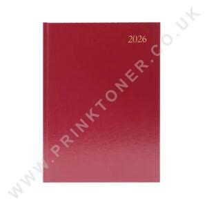 A5 Desk Diary Day Per Page Burgundy