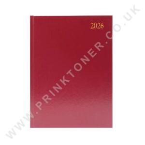 Desk Diary Week To View A4 Burgundy