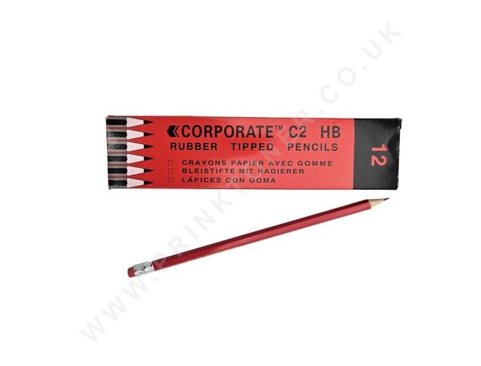 HB Pencil Eraser Tipped (Pack of 12) - Prinktoner Ltd