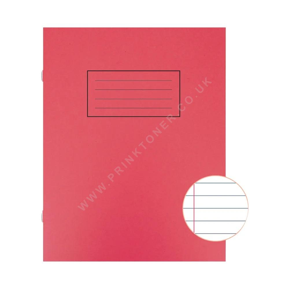 Exercise Book Red Ruled 229x178mm 80 Pages (Pack of 10) - Prinktoner Ltd