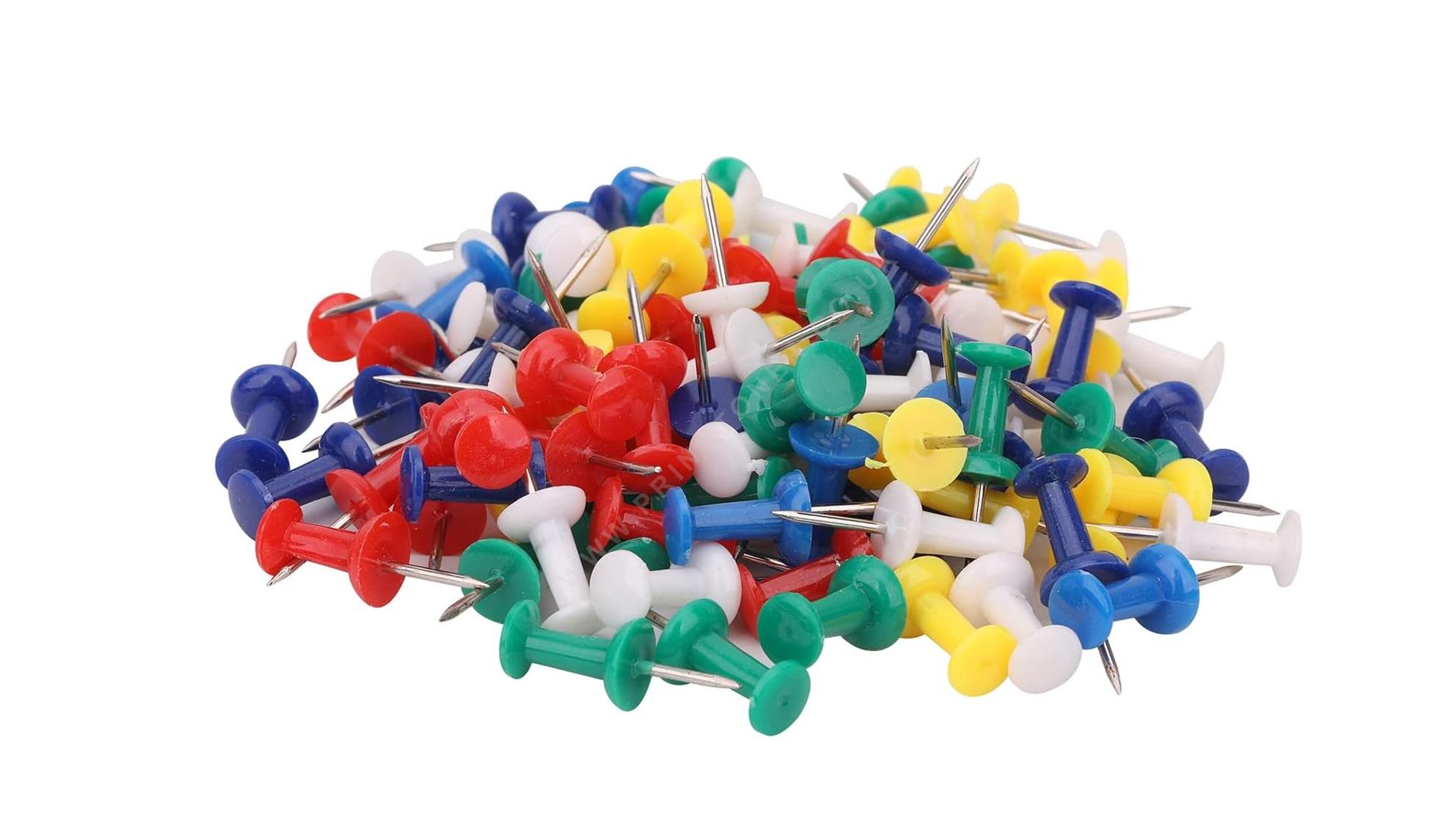 Push Pins Assorted (80 Pack) - Prinktoner Ltd